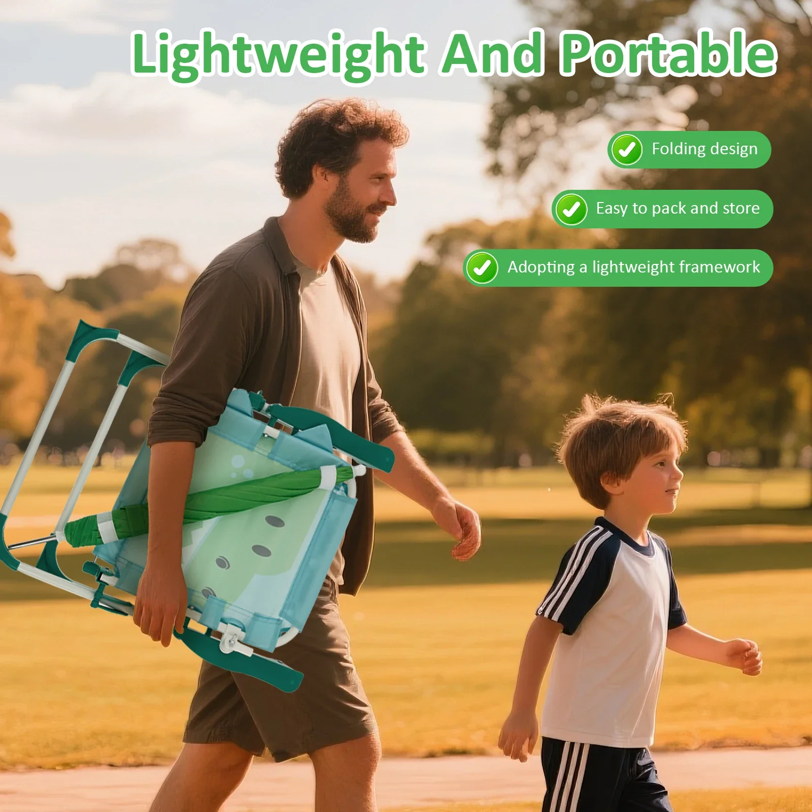 Kids Folding Beach Chair With  - Kids Outdoor Bean Bag Chair recensione e prezzo