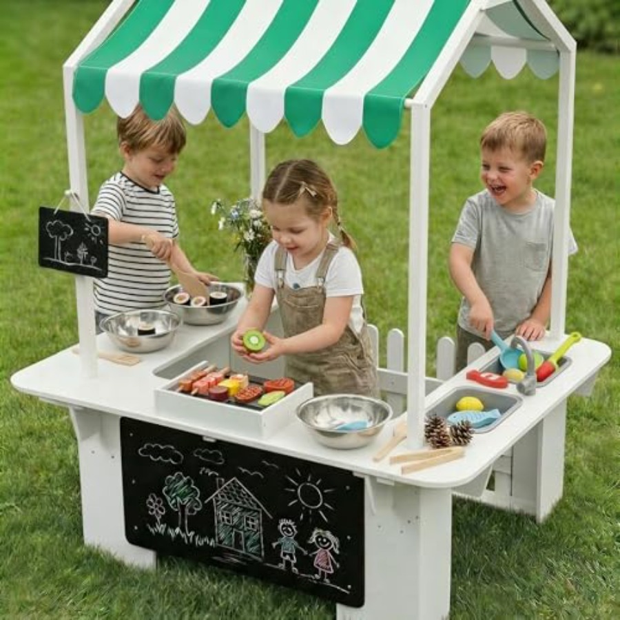 Outdoor playhouse for kids, wh - Kids Outdoor Kitchen Set recensione e prezzo