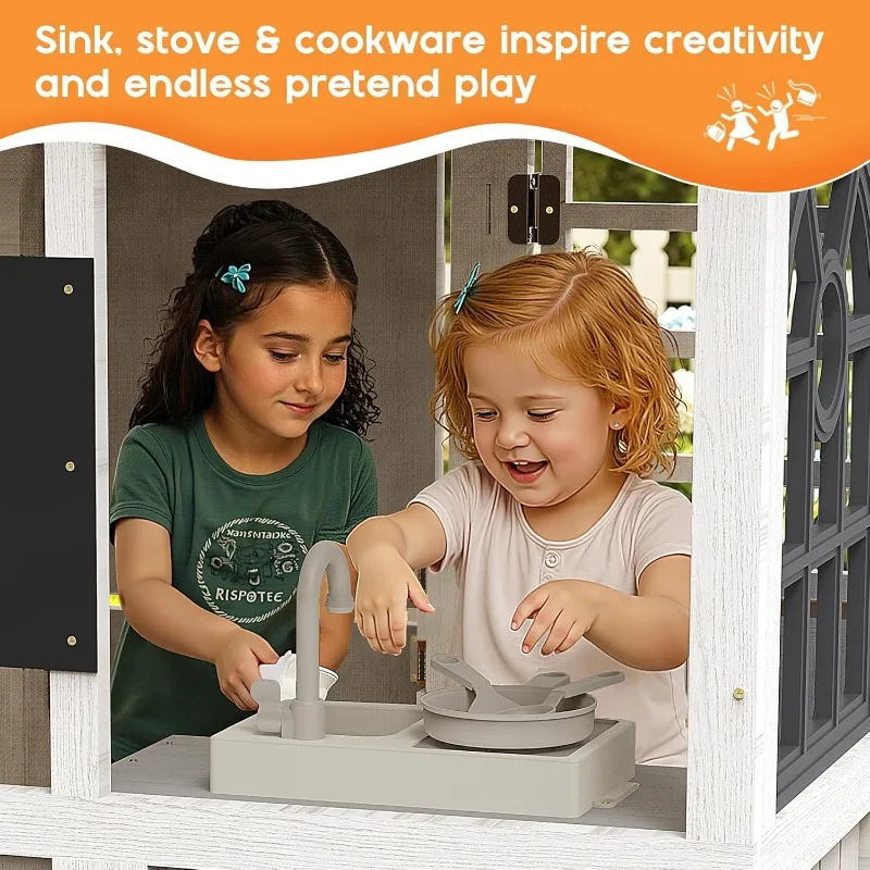 Albott Kids Outdoor Wooden Pla - Kids Outdoor Kitchen Set recensione e prezzo
