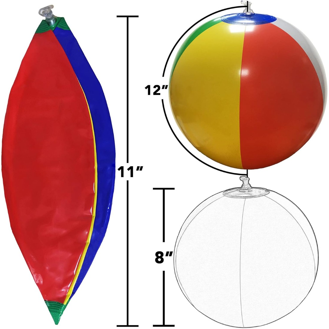 5 Pack Bulk Rainbow Inflatable - Kids Outdoor Ball recensione e prezzo