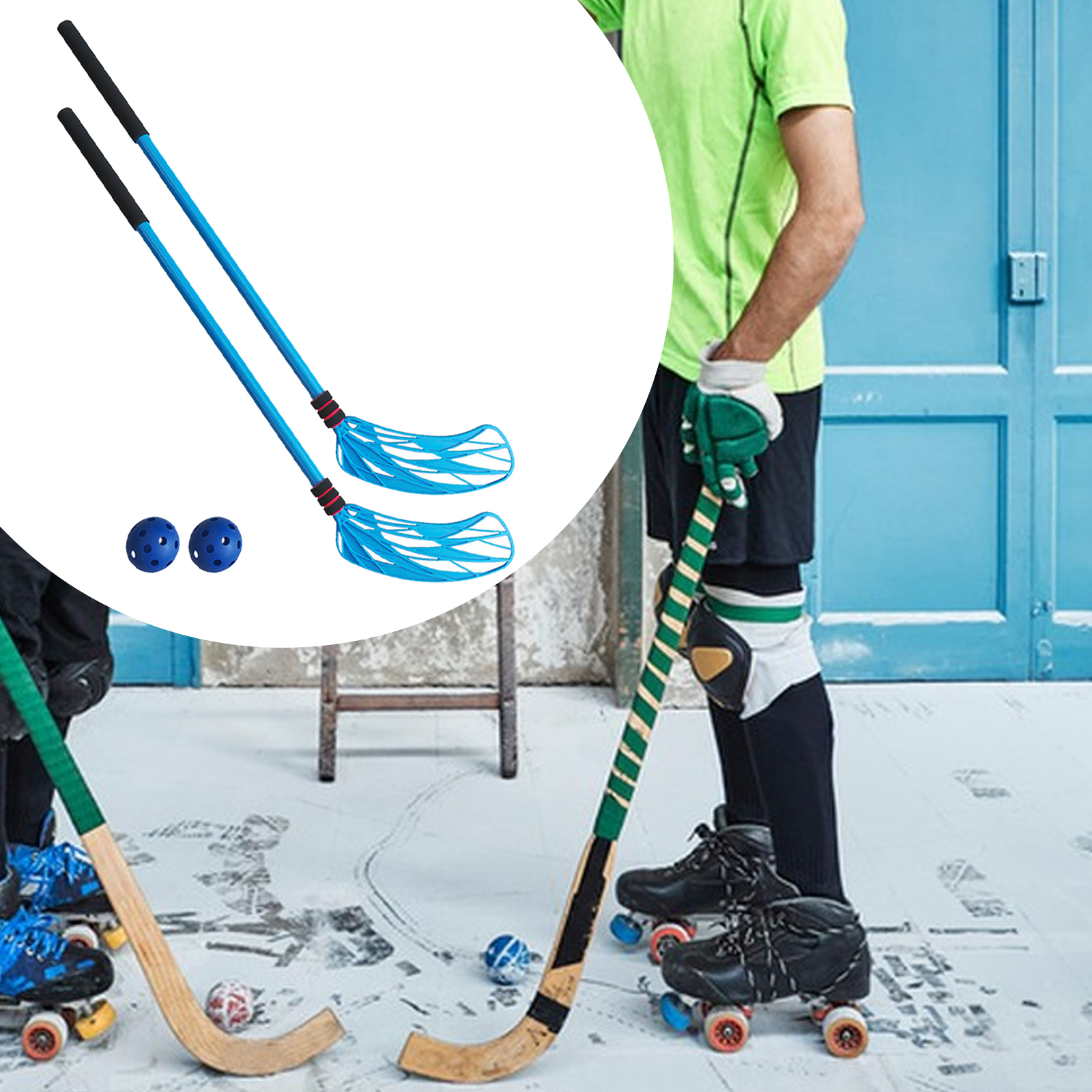 2Pcs Floor Hockey Stick Set Sp - Kids Outdoor Hockey Set recensione e prezzo