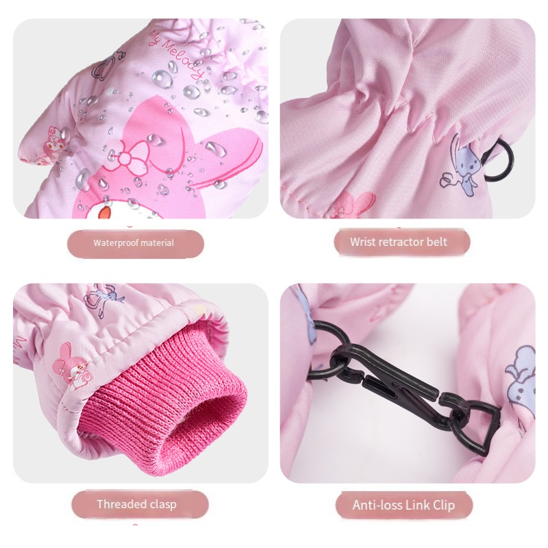Kawaii Kuromi Fleece Ski Glove - Kids Outdoor Movies recensione e prezzo