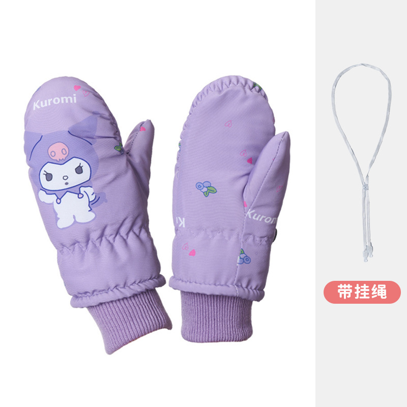 Kawaii Kuromi Fleece Ski Glove - Kids Outdoor Movies recensione e prezzo