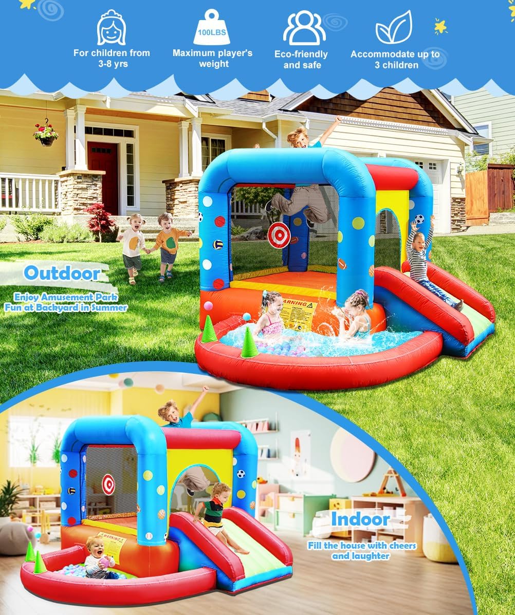 Step4Fun Inflatable Bounce Hou - Kids Outdoor Jumping Castle recensione e prezzo