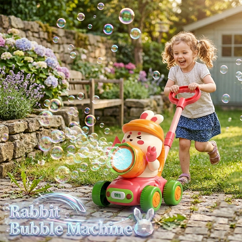 Turnip Rabbit Bubble Lawn Mowe - Kids Outdoor Lawn Mower recensione e prezzo