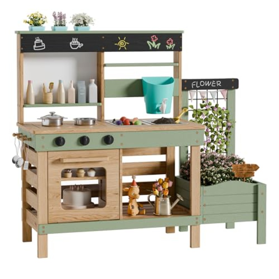 Outdoor kitchen for kids: wood - Kids Outdoor Kitchen Set recensione e prezzo