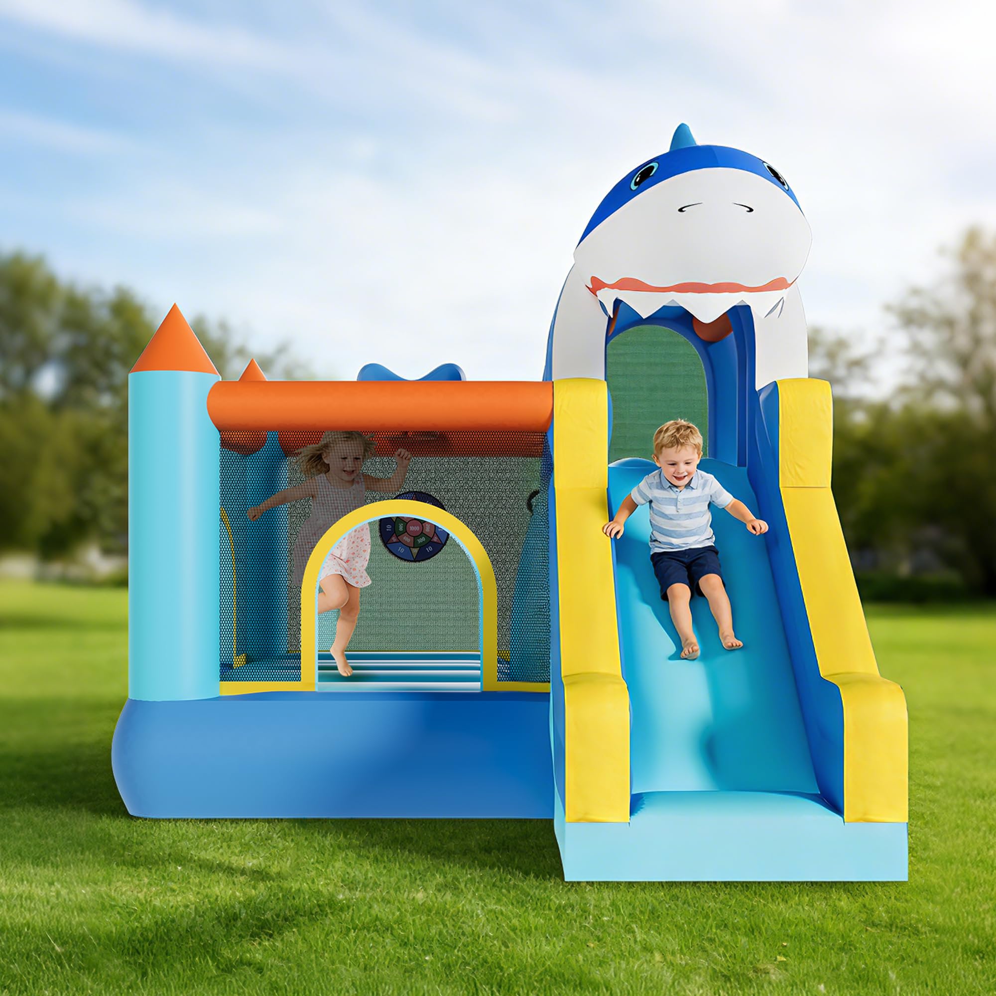 Inflatable Bounce House With S - Kids Outdoor House With Slide recensione e prezzo