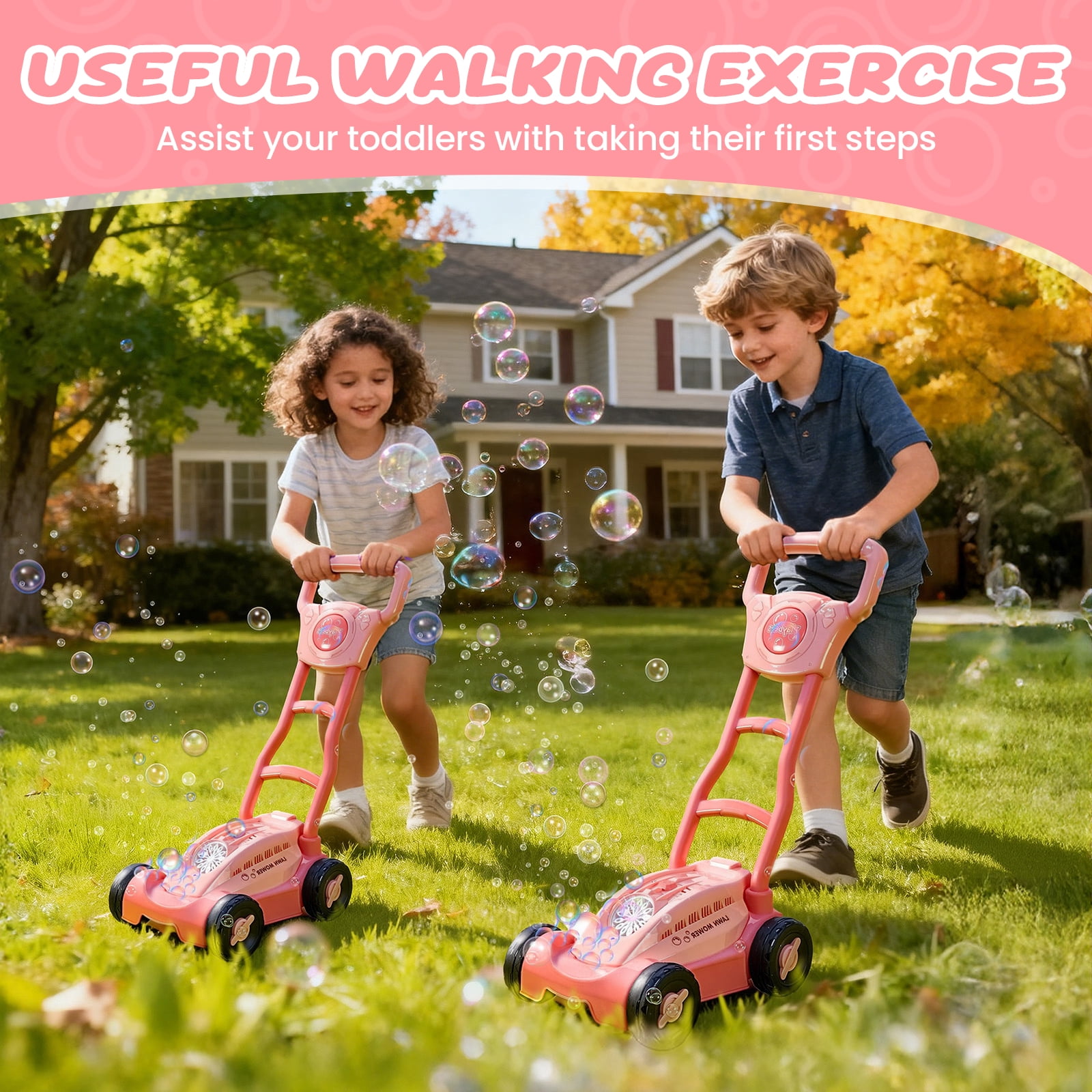 Bubble Lawn Mower,Kids Push Bu - Kids Outdoor Lawn Mower recensione e prezzo