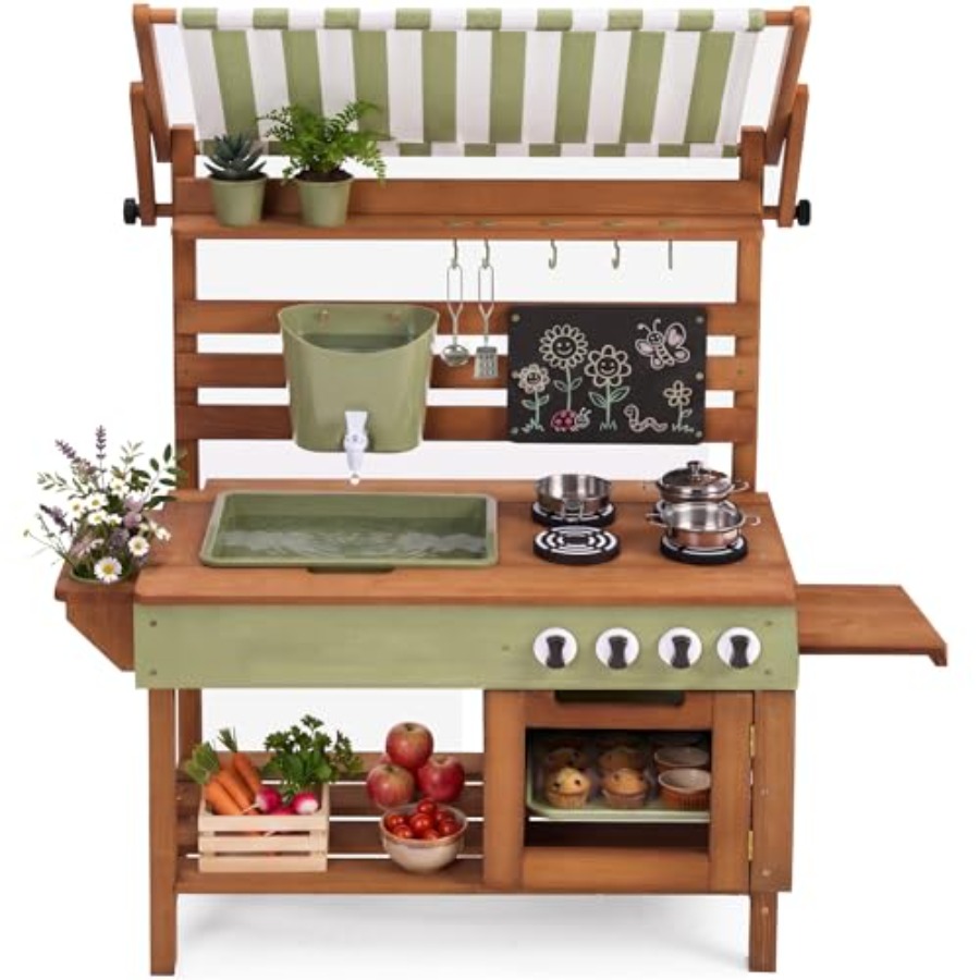 Outdoor mud kitchen for kids:  - Kids Outdoor Kitchen Set recensione e prezzo