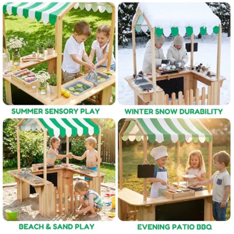 Outdoor playhouse mud kitchen  - Kids Outdoor Kitchen Set recensione e prezzo