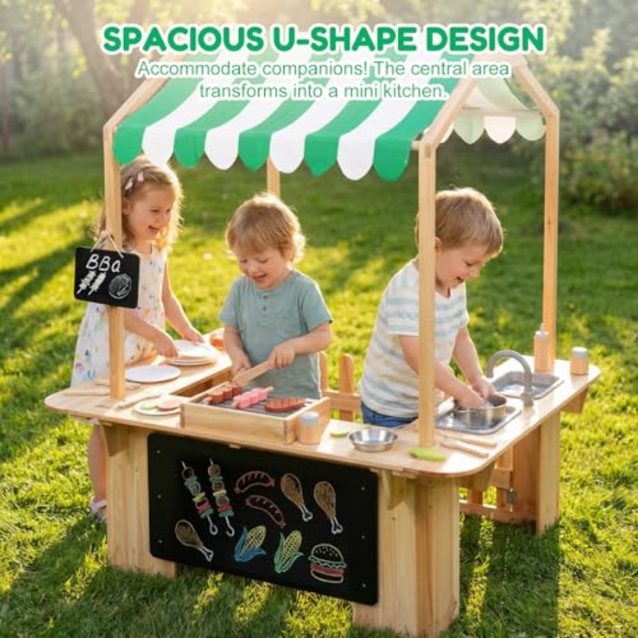 Outdoor playhouse mud kitchen  - Kids Outdoor Kitchen Set recensione e prezzo