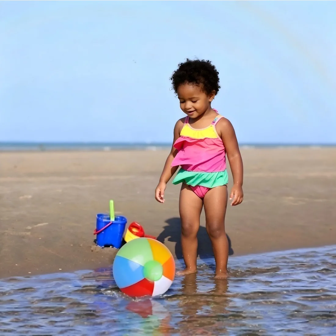 Rainbow Inflatable Beach Balls - Kids Outdoor Ball recensione e prezzo