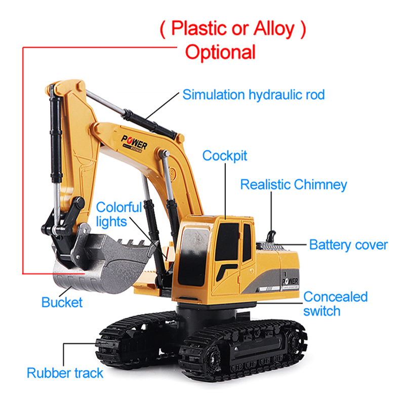 RC Excavator 2.4Ghz 6 Channel  - Kids Outdoor Digger recensione e prezzo